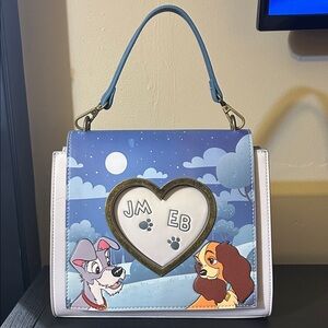 Loungefly Blue and White Cartoon Shoulder Bag